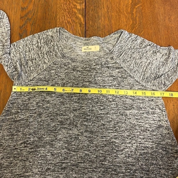 Hollister Heather Gray Swing Top Dolman Sleeves size L - Picture 5 of 11